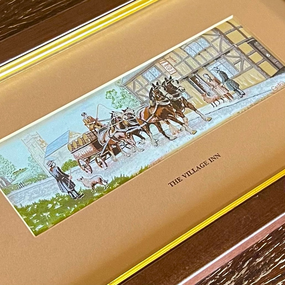 Cash’s silk, woven picture. England, Art, Vintage